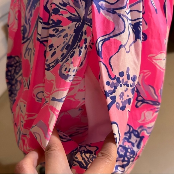 Lilly Pulitzer Alivia Pink Tropics Sun Drenched Paisley Cut Out Sleeveless Dress - Picture 8 of 13